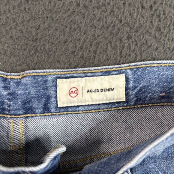 AG Ex-Boyfriend Jeans Womens 28R Blue Slouchy Slim AG-ED Denim Distressed Japan - Picture 5 of 16